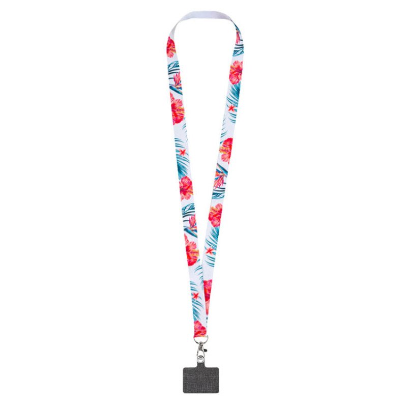 Ланъярд 2 см под сублимацию с карабином и большим держателем для телефона из ПЭ