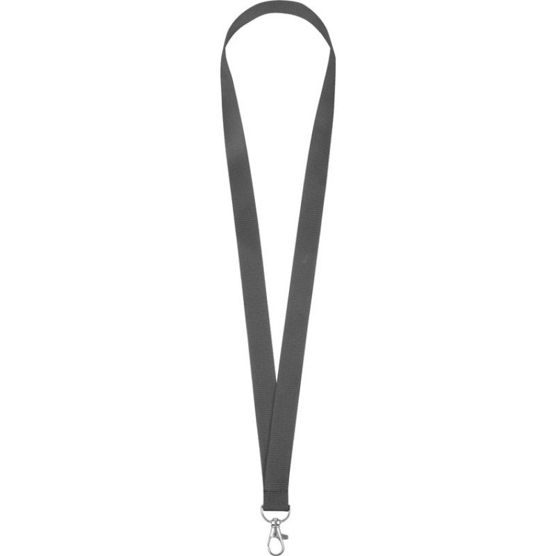 Ланьярд с карабином, серый
