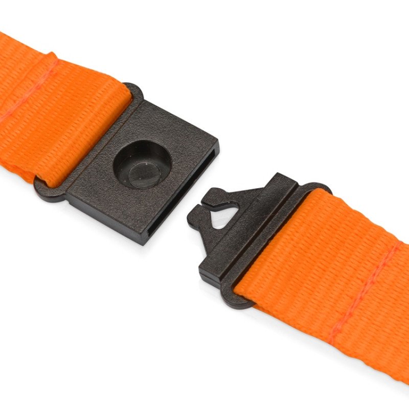 Ланьярд с карабином и замком безопасного разрыва, оранжевый
