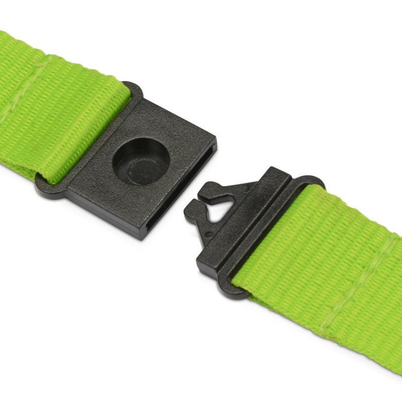 Ланьярд с карабином и замком безопасного разрыва, зеленое яблоко