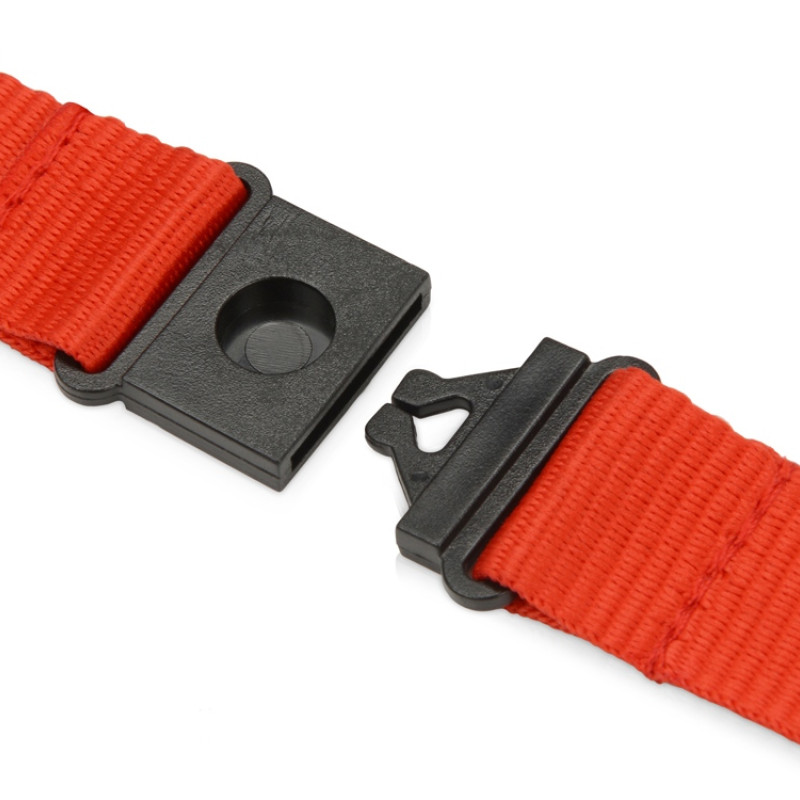 Ланьярд с карабином и замком безопасного разрыва, красный