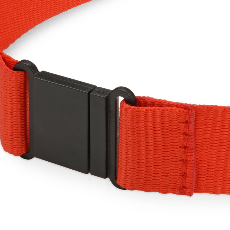 Ланьярд с карабином и замком безопасного разрыва, красный