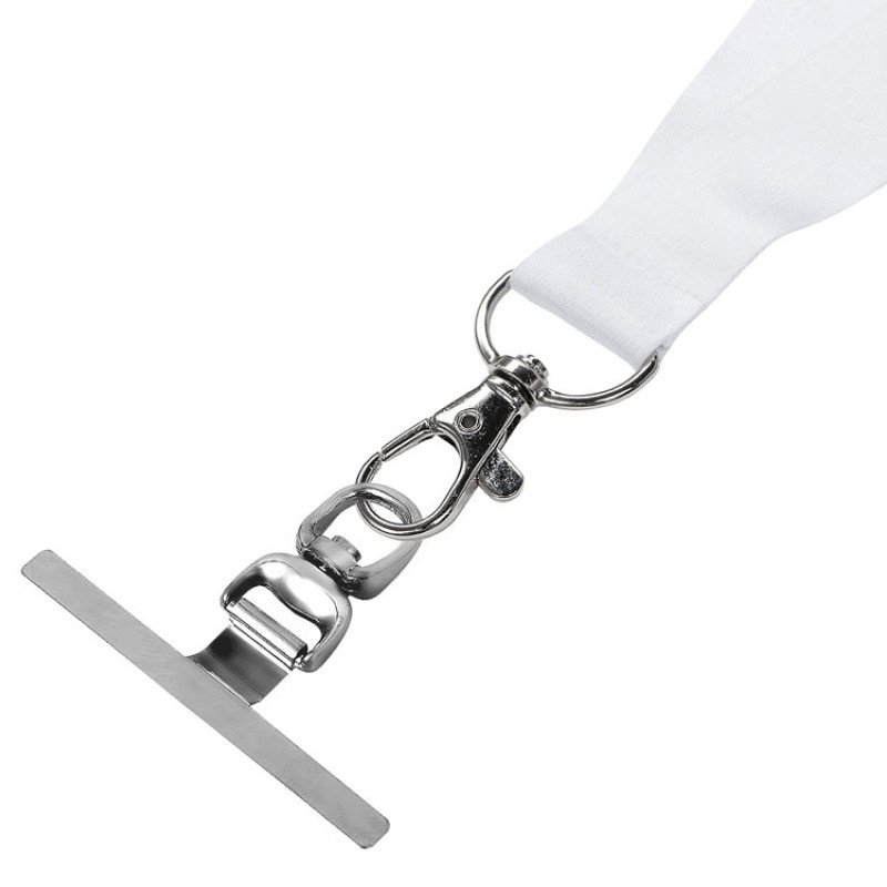 Ланъярд 2 см под сублимацию с карабином и металлическим держателем для телефона