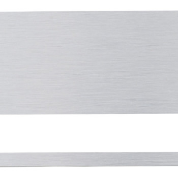 Бейдж металл+ загибушка прозрачная, 90х60мм, серебристый