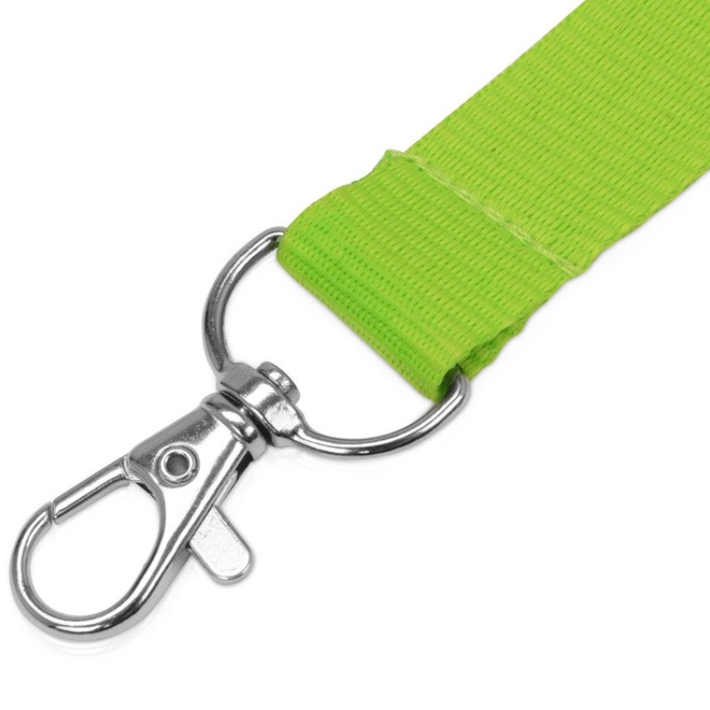 Ланьярд с карабином и замком безопасного разрыва, зеленое яблоко