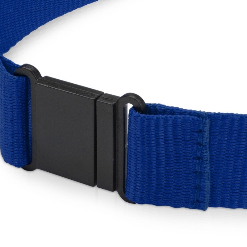 Ланьярд с карабином и замком безопасного разрыва, синий