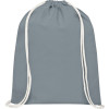 Рюкзак со шнурком Tenes из хлопка плотностью 140 г/м2, серый