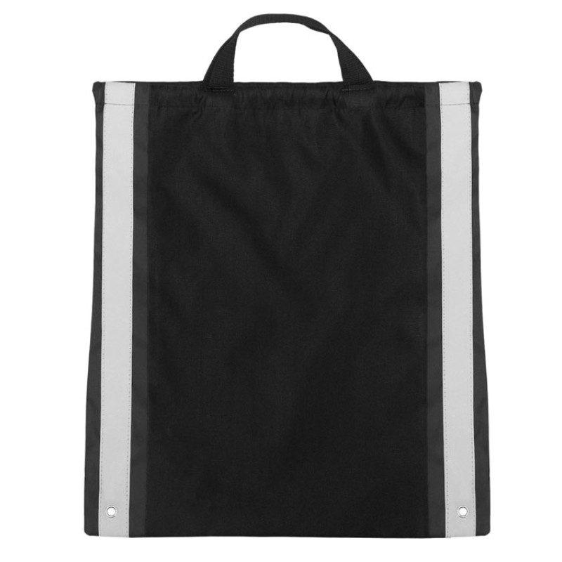 Рюкзак-мешок Savy со светоотражающими полосами по бокам, черный