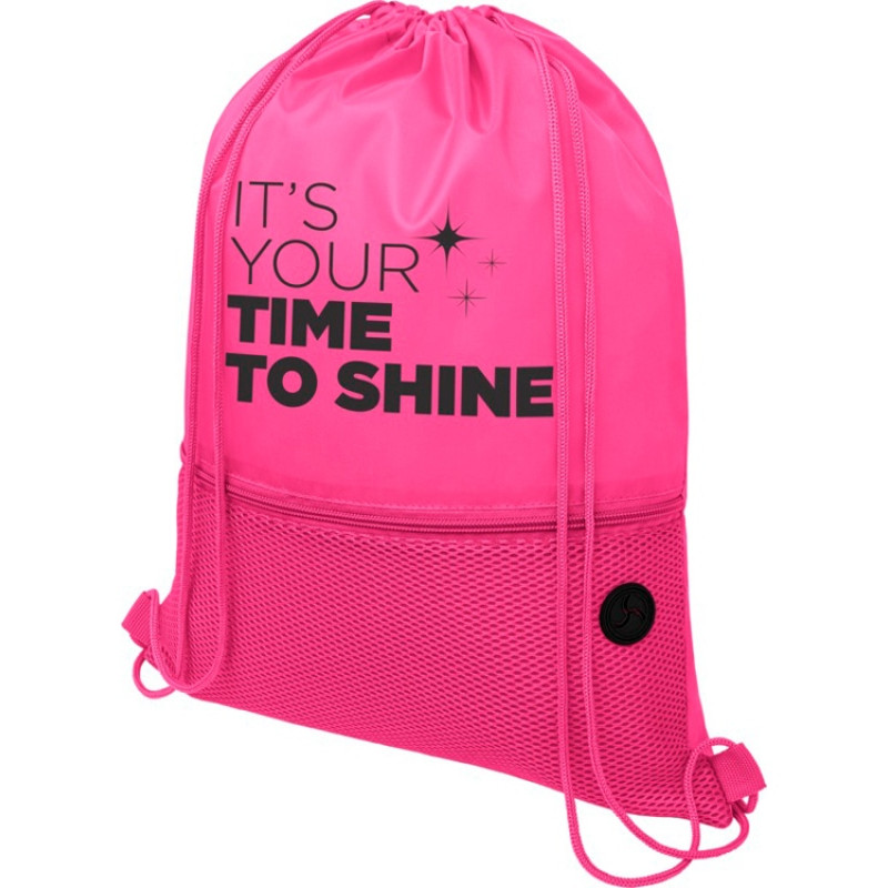 Сетчатый рюкзак со шнурком Oriole, фуксия