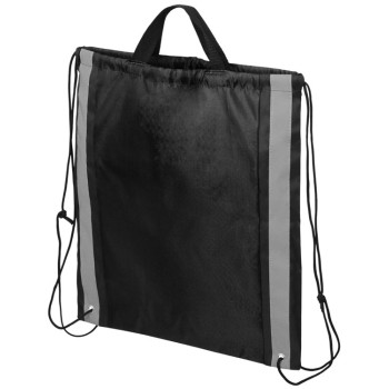 Рюкзак-мешок Savy со светоотражающими полосами по бокам, черный