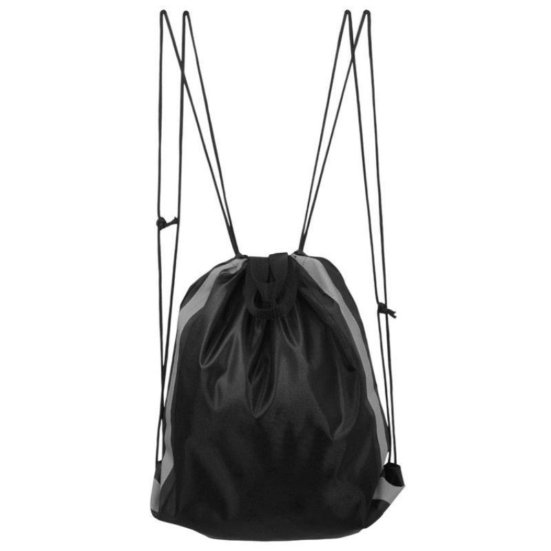 Рюкзак-мешок Savy со светоотражающими полосами по бокам, черный
