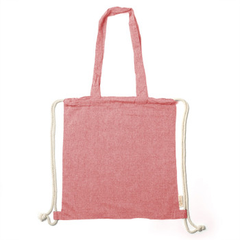 Рюкзак-мешок VARESE из переработанного хлопка, красный