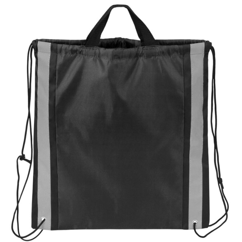 Рюкзак-мешок Savy со светоотражающими полосами по бокам, черный