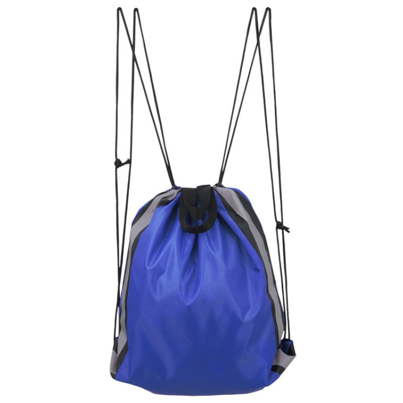 Рюкзак-мешок Savy со светоотражающими полосами по бокам, синий