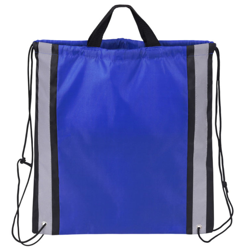 Рюкзак-мешок Savy со светоотражающими полосами по бокам, синий