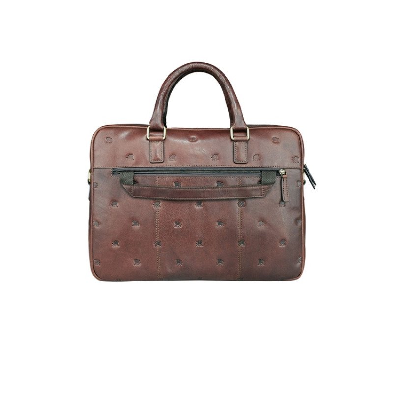 Сумка Mano "Don Leon", натуральная кожа в коричневом цвете, 41 х 29,5 х 8,5 см