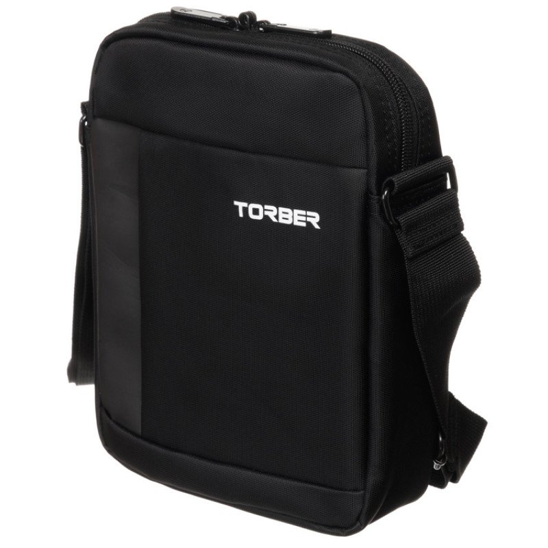 Сумка кросс-боди TORBER, черный, нейлон, 21,5 х 17 х 6 см Сумка кросс-боди TORBER, черный, нейлон, 21,5 х 17 х 6 см