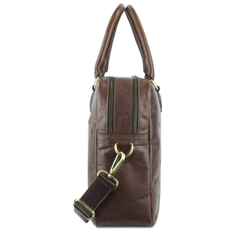 Сумка Mano "Don Leon", натуральная кожа в коричневом цвете, 42 х 30 х 11,5 см