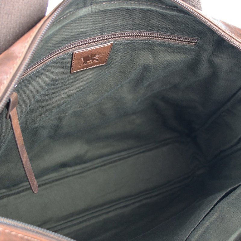 Сумка Mano "Don Luca", натуральная кожа в коньячном цвете, 37 х 27 х 6 см