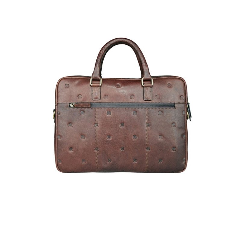 Сумка Mano "Don Leon", натуральная кожа в коричневом цвете, 41 х 29,5 х 8,5 см