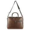 Сумка Mano "Don Valentino", натуральная кожа в коричневом цвете, 41,5 х 31 х 10 см