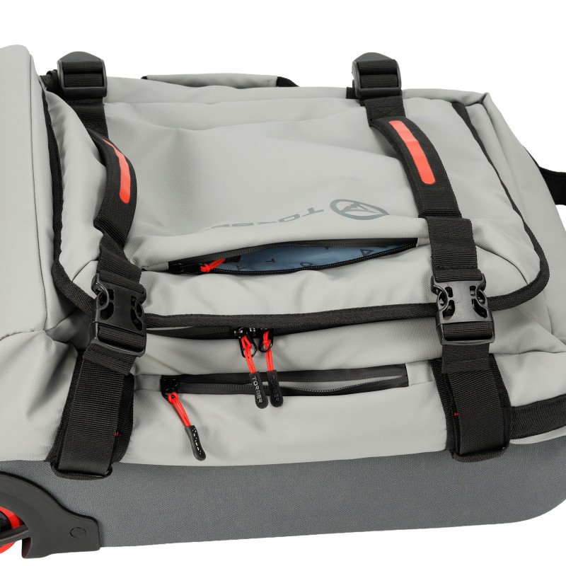 Сумка на колесах TORBER РИТМ, серый, полиэстер 900D с PU покрытием, 49 x 35,5 x 26 см, 35 л