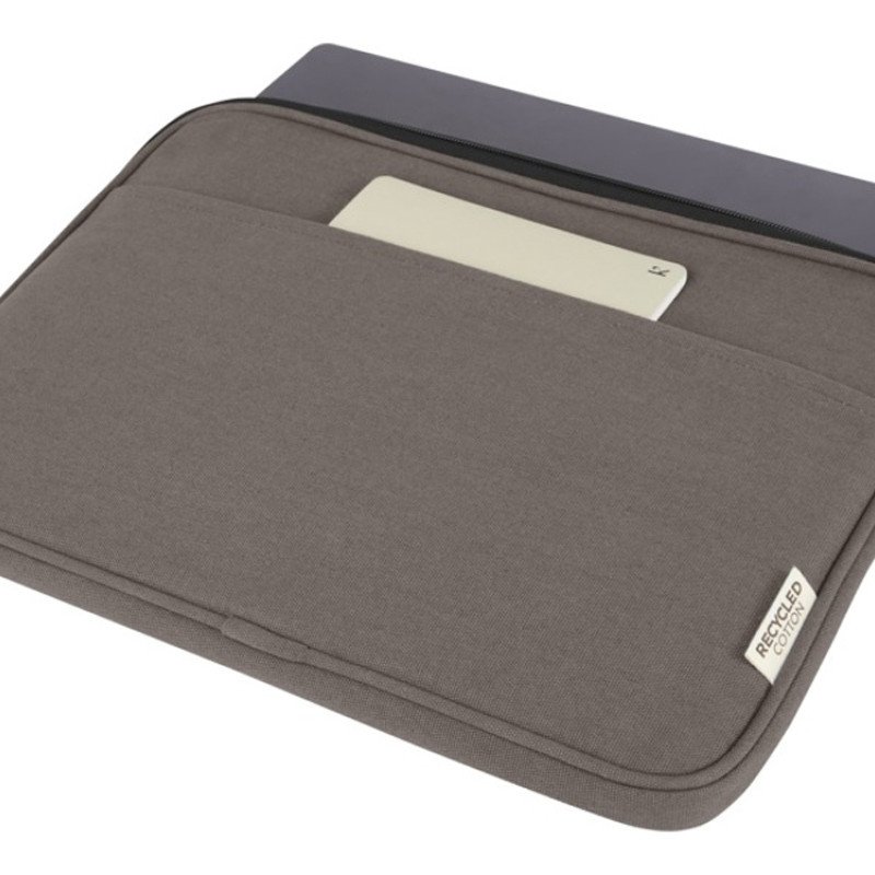 Чехол для 14-дюймового ноутбука Joey объемом 2 л из брезента, переработанного по стандарту GRS, серый