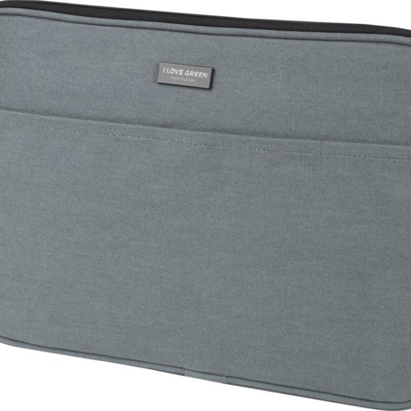 Чехол для 14-дюймового ноутбука Joey объемом 2 л из брезента, переработанного по стандарту GRS, серый