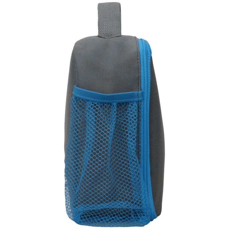 Изотермическая сумка-холодильник "Breeze" для ланч-бокса, серый/голубой