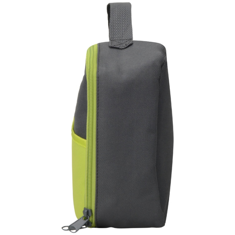 Изотермическая сумка-холодильник "Breeze" для ланч-бокса, серый/зел яблоко