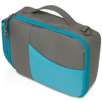 Изотермическая сумка-холодильник "Breeze New" для ланч-бокса, серый/голубой