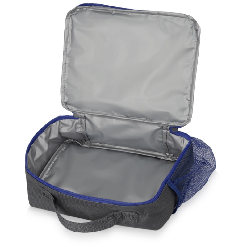 Изотермическая сумка-холодильник "Breeze" для ланч-бокса, серый/синий