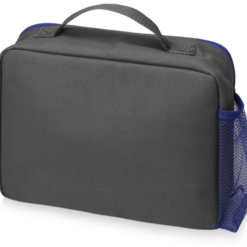 Изотермическая сумка-холодильник "Breeze" для ланч-бокса, серый/синий