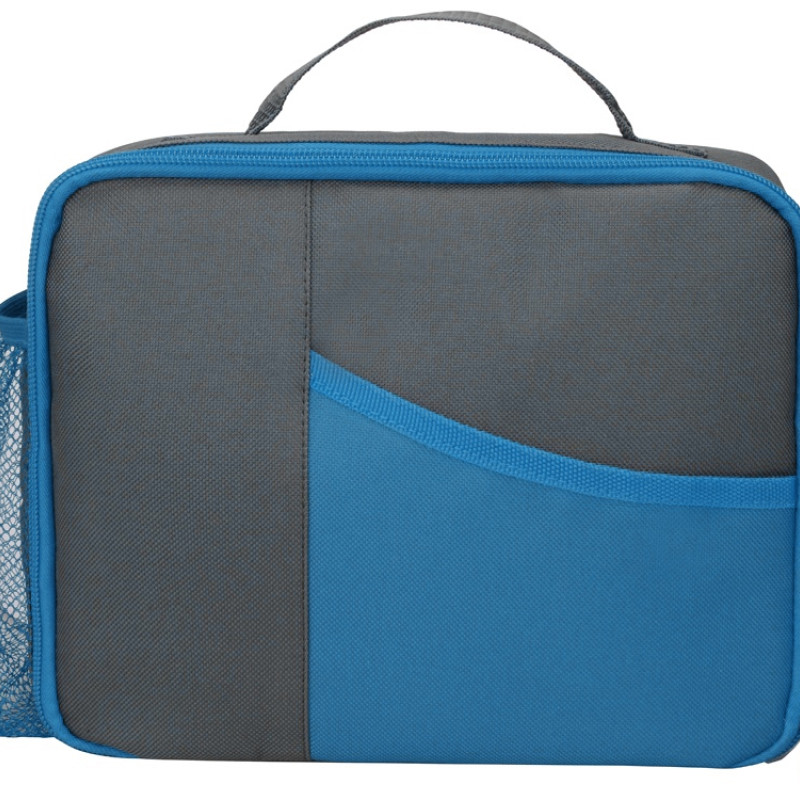 Изотермическая сумка-холодильник "Breeze" для ланч-бокса, серый/голубой