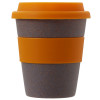 Стакан с силиконовой крышкой "Cafe", оранжевый
