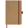 Блокнот "Sevilia Hard", твердая обложка из крафта A5, 80 листов, крафтовый/красный