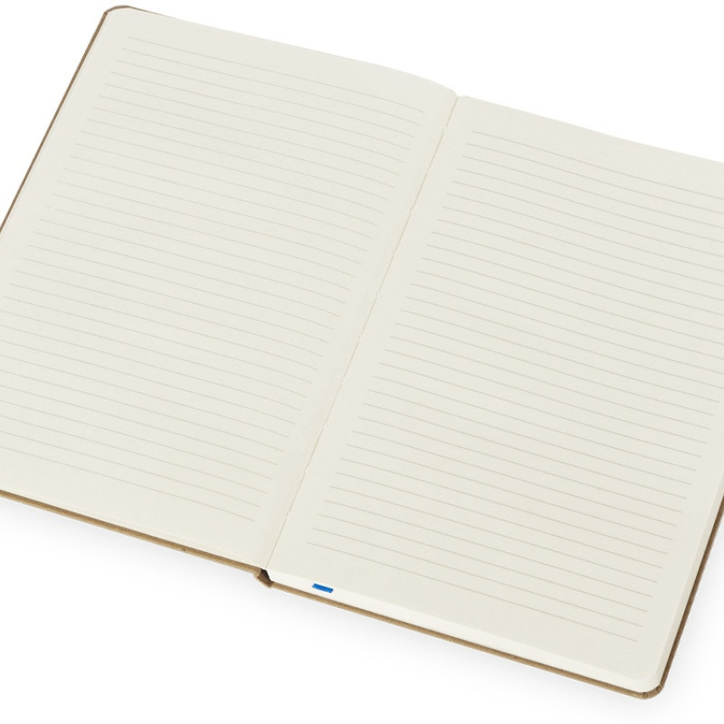 Блокнот "Sevilia Hard", твердая обложка из крафта A5, 80 листов, крафтовый/синий