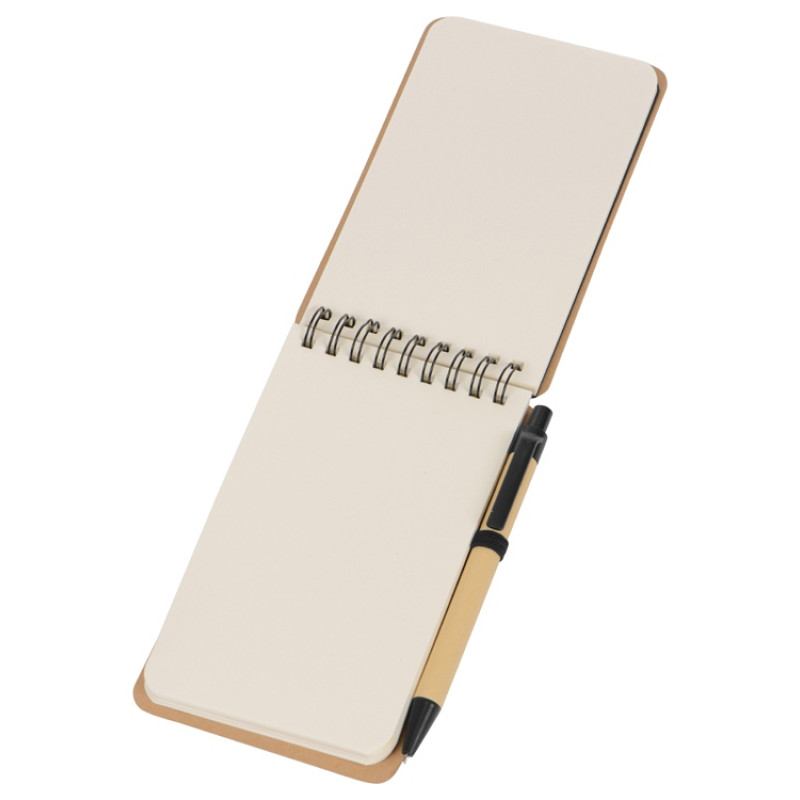 Набор канцелярский с блокнотом и ручкой "Masai", 70 л. нелинованных, черный