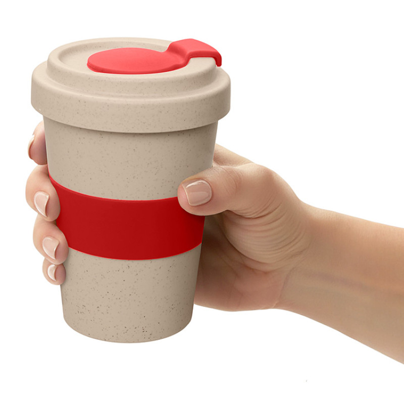 Стакан из пшеничного волокна «Flava», красный