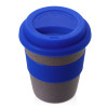 Стакан с силиконовой крышкой "Cafe", темно-синий