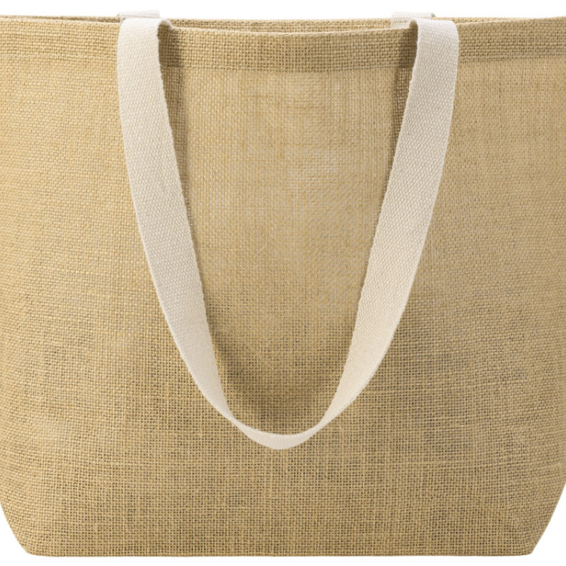 Сумка Jute джутовая с широким дном, натуральный