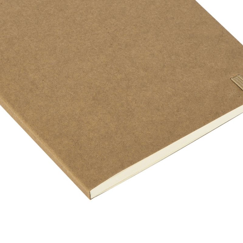 Блокнот "Sevilia Soft", гибкая обложка из крафта A5, 80 листов, крафтовый/бежевый