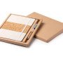 Набор блокнот с ручкой из пробки и хлопка "Beret", natural