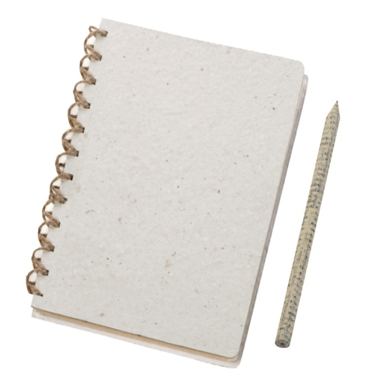 Живой блокнот А5 с бумажным карандашом и семенами цветов микс, белый