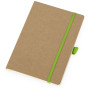 Блокнот "Sevilia Soft", гибкая обложка из крафта A5, 80 листов, крафтовый/зеленое яблоко