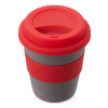 Стакан с силиконовой крышкой "Cafe", красный