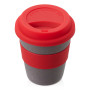 Стакан с силиконовой крышкой "Cafe", красный