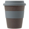 Стакан с силиконовой крышкой "Cafe", серый
