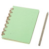 Живой блокнот с семенами цветов, А6, зеленое яблоко