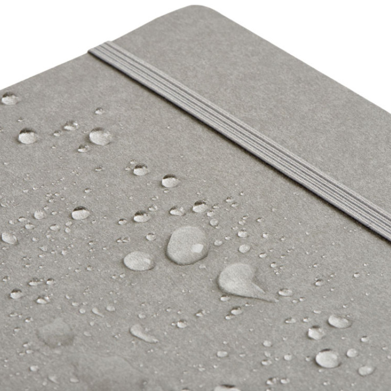Блокнот из моющегося крафта и каменной бумаги А5 "Fleekstone", гибкая обложка, серый (Р)